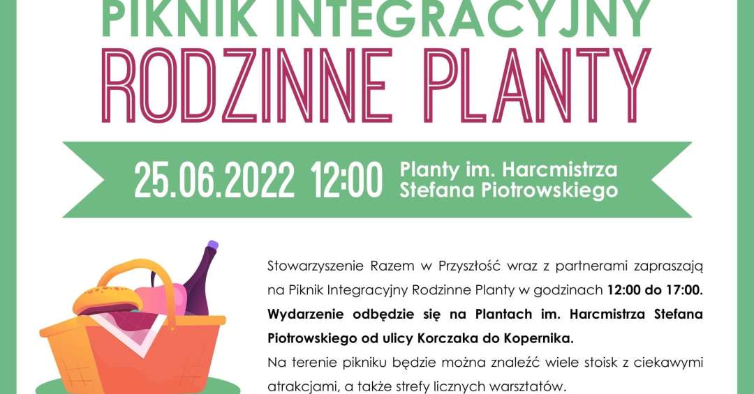 Piknik Integracyjny Zielone Plany na Plantach w Dąbrowie Górniczej