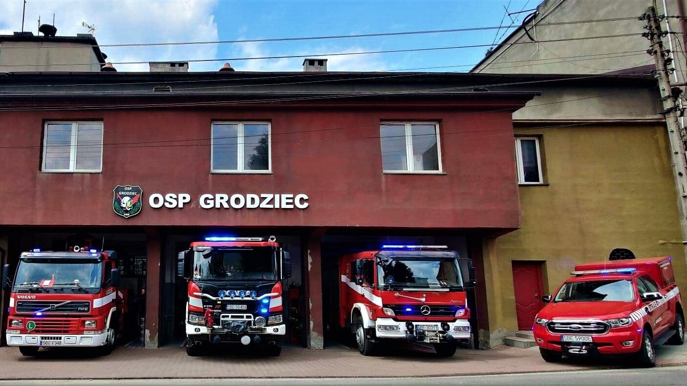 Będzin – Grodziec. Siedziba Ochotniczej Straży Pożarnej. fot.: OSP Grodziec (via Facebook)