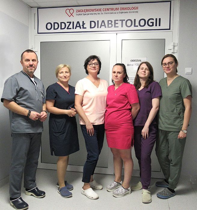 Zagłębiowskie Centrum Onkologii – Szpital Specjalistyczny w Dąbrowie Górniczej. Pracownicy Oddziału Diabetologii. Luty 2025.