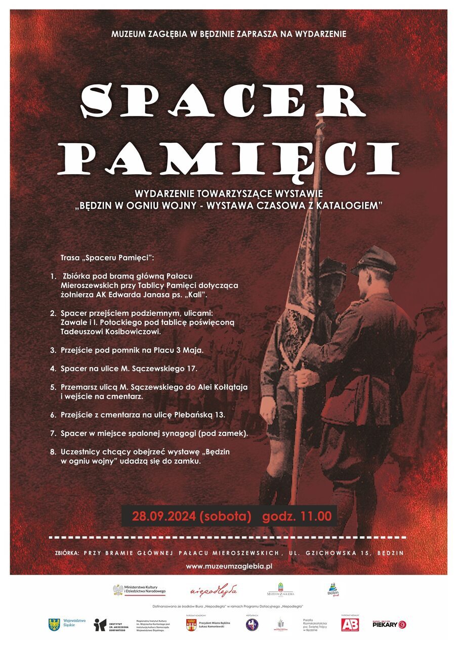 Spacer pamieci muzeum zaglebia w bedzinie zaprasza